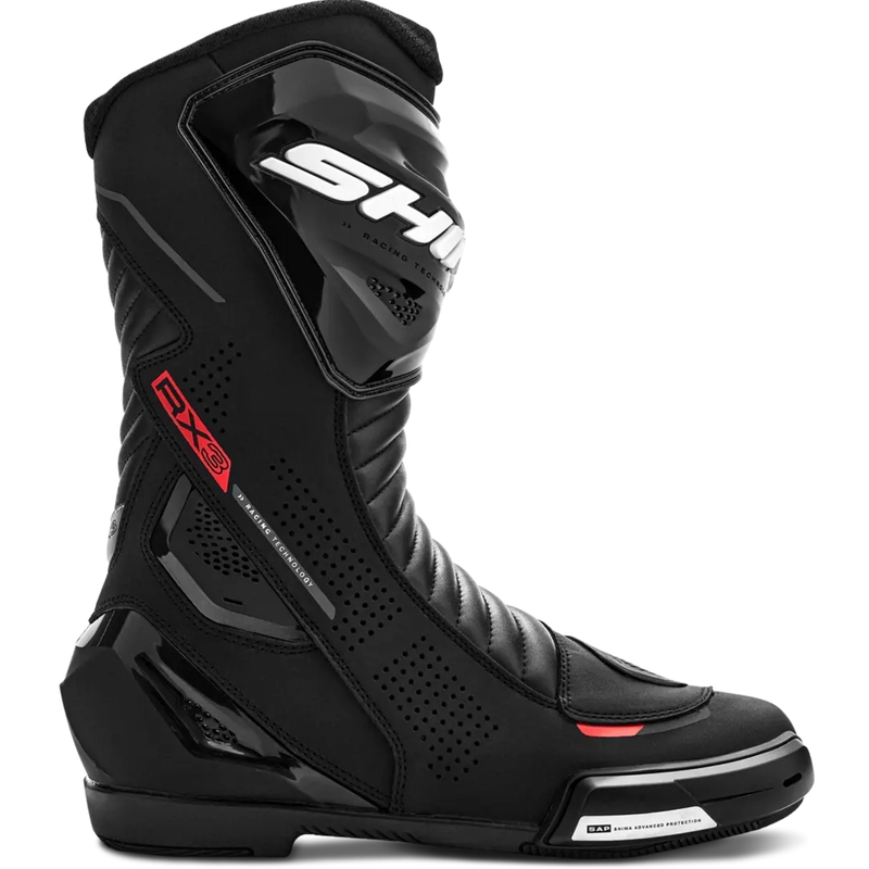 Bottes moto Shima RX-3 noir-rouge fluo