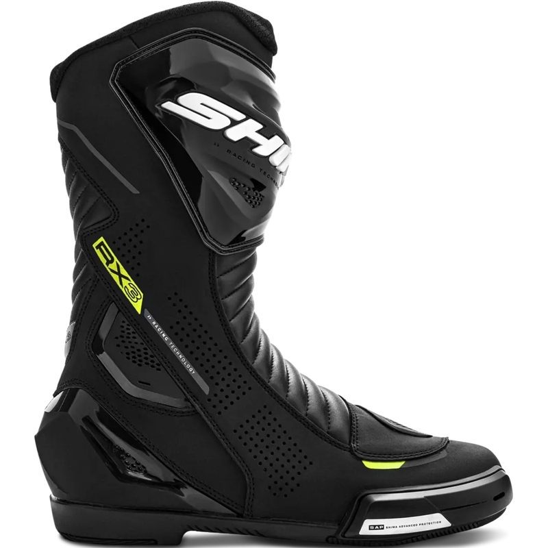 Bottes moto Shima RX-3 noir-jaune fluo
