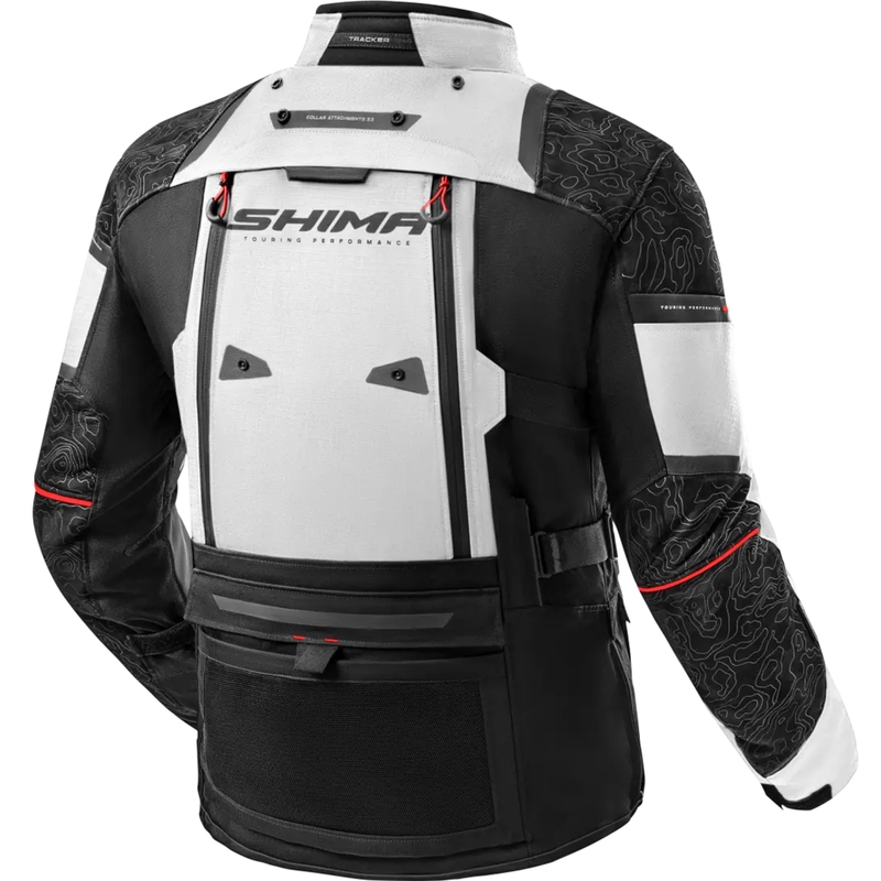 Veste moto Shima Tracker gris clair