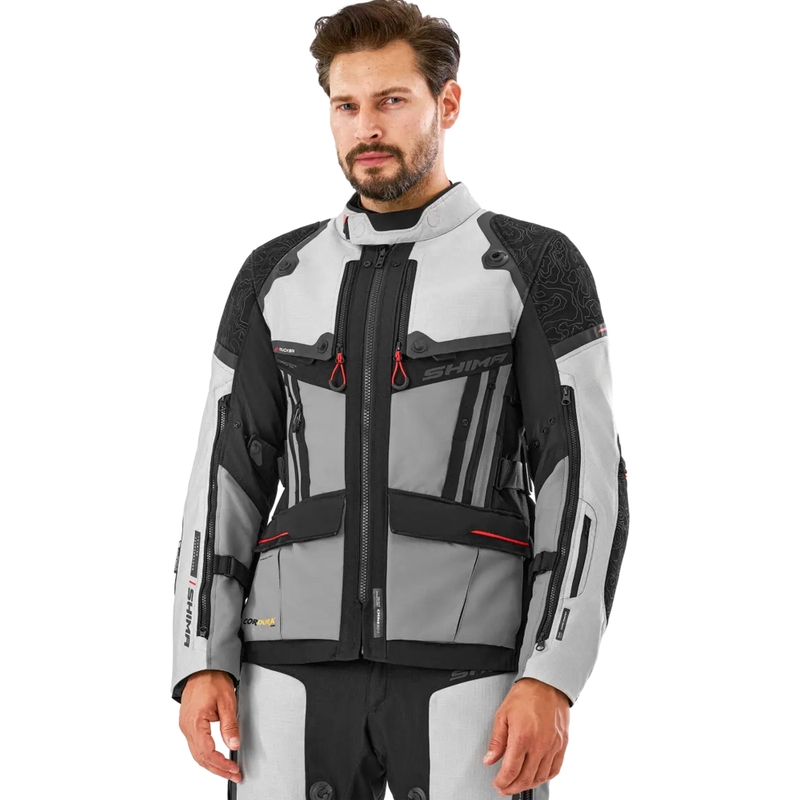 Veste moto Shima Tracker gris clair