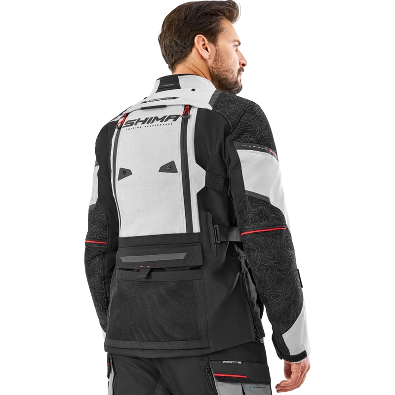 Veste moto Shima Tracker gris clair