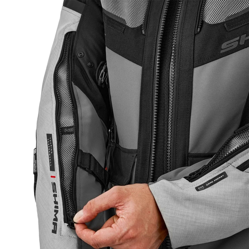 Veste moto Shima Tracker gris clair