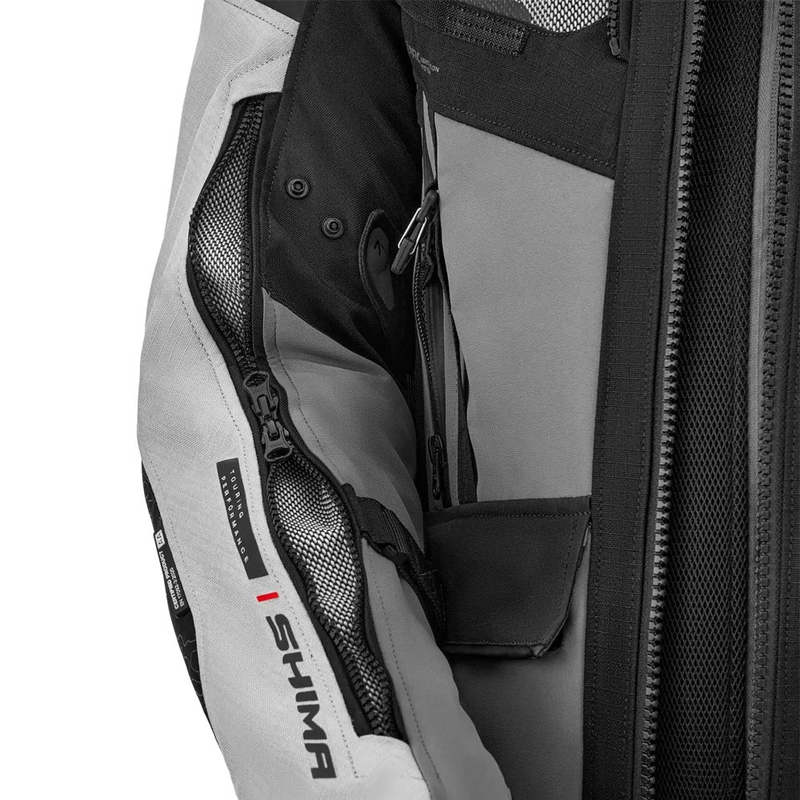 Veste moto Shima Tracker gris clair