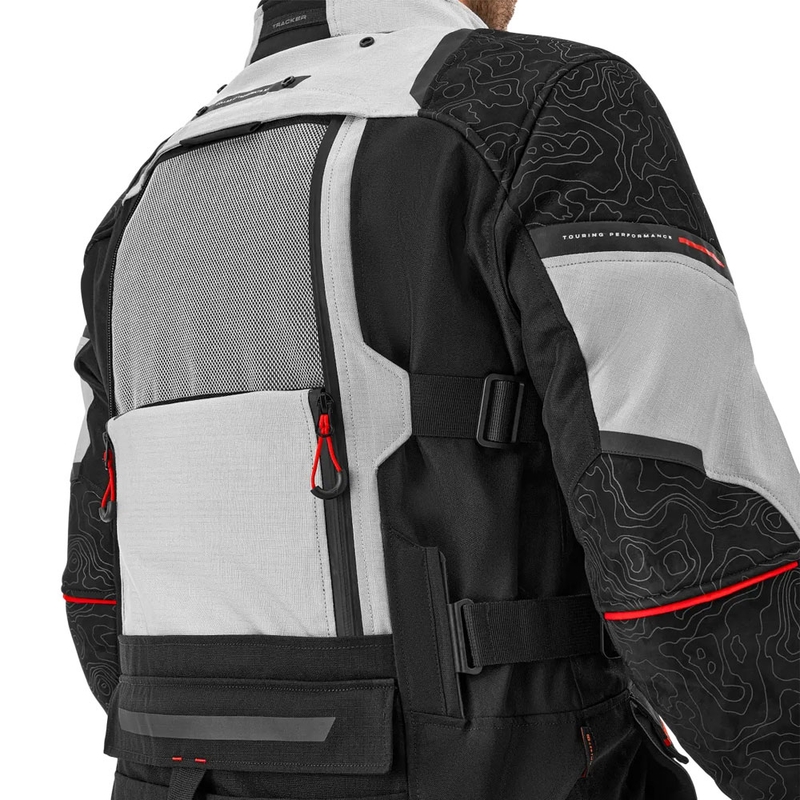 Veste moto Shima Tracker gris clair