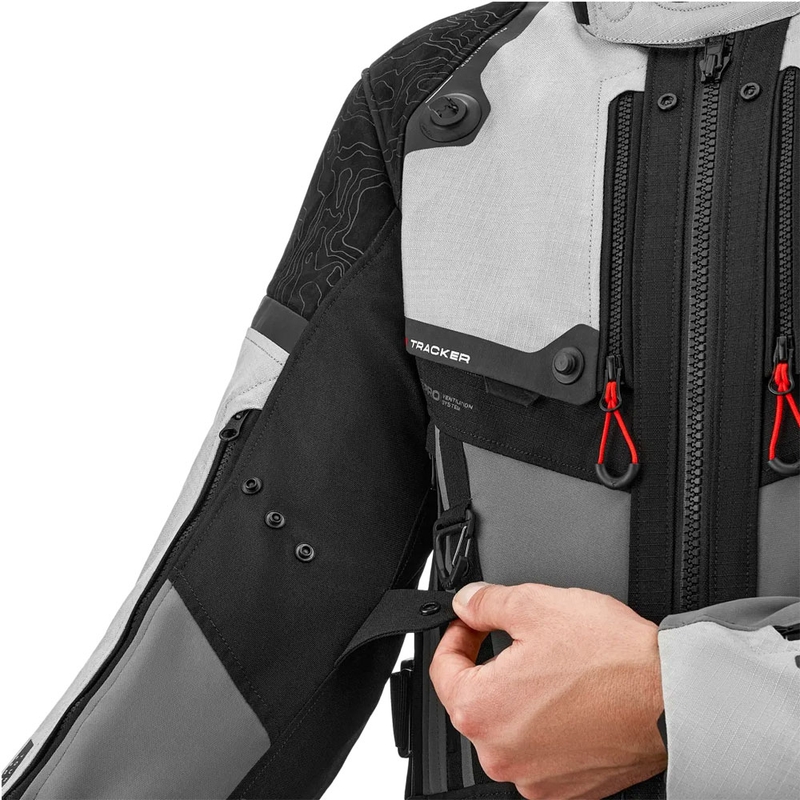 Veste moto Shima Tracker gris clair