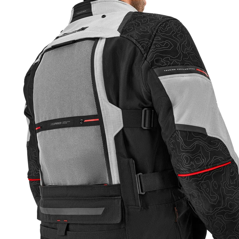 Veste moto Shima Tracker gris clair