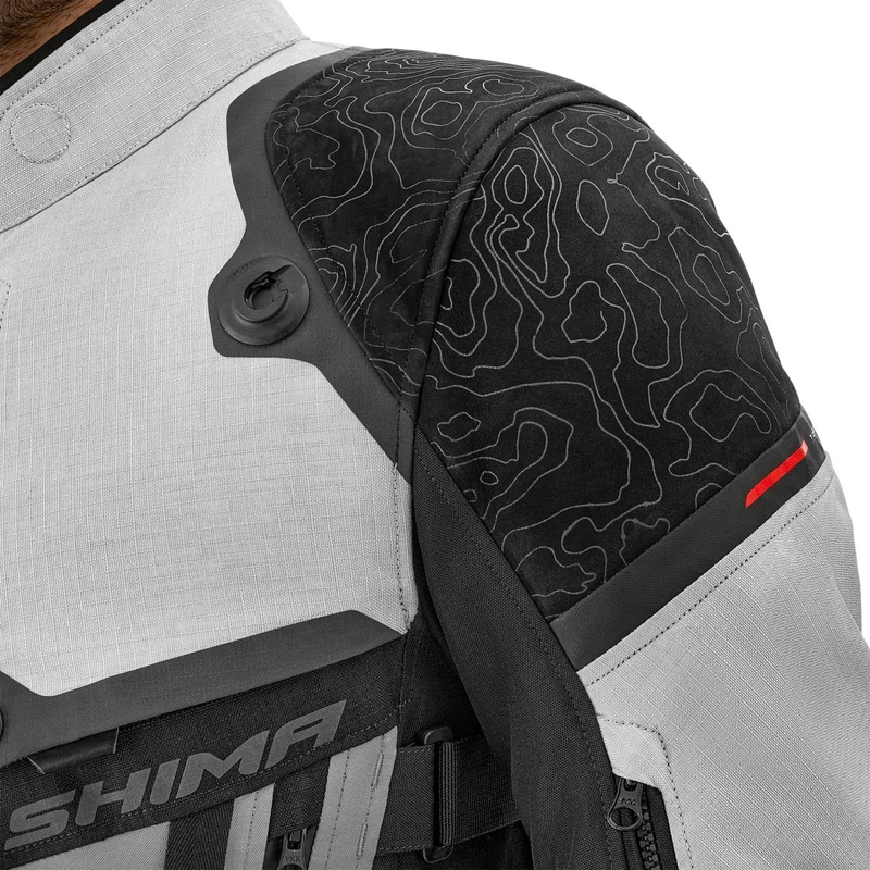 Veste moto Shima Tracker gris clair