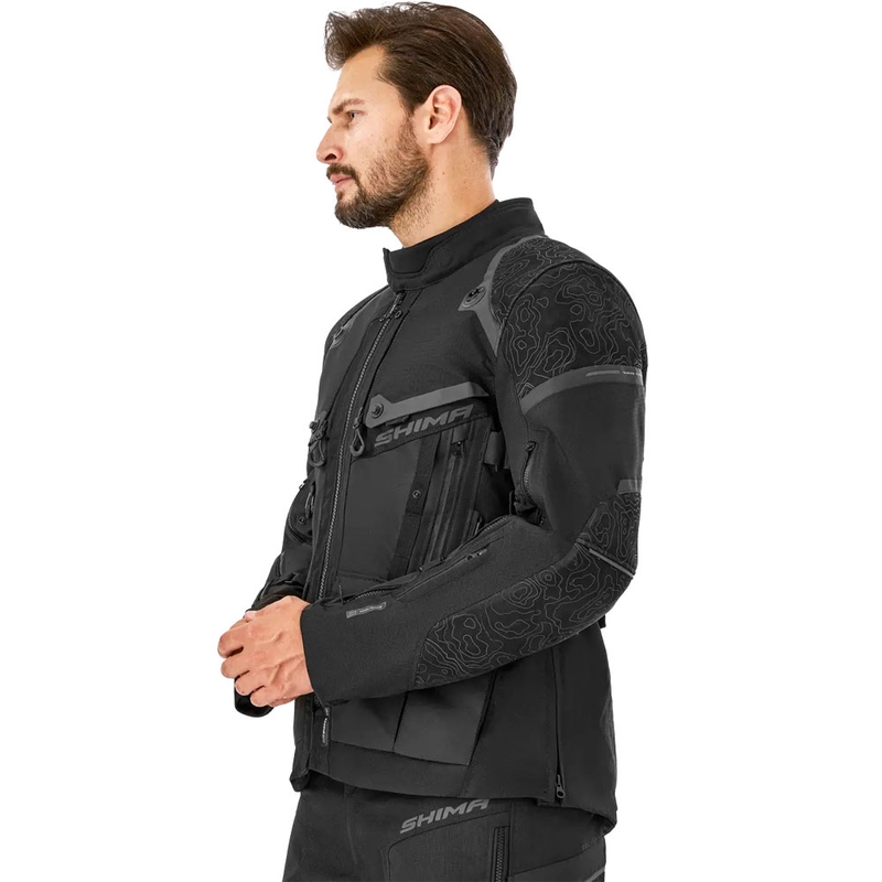 Veste moto Shima Tracker noire