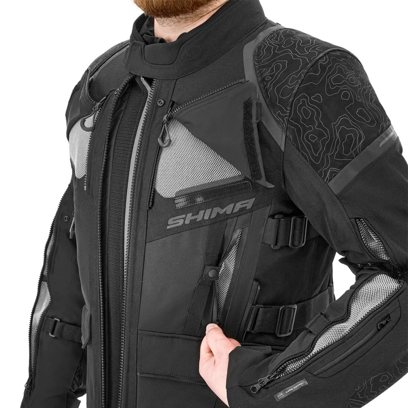 Veste moto Shima Tracker noire