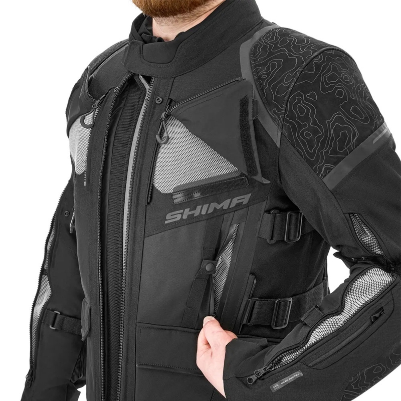 Veste moto Shima Tracker noire