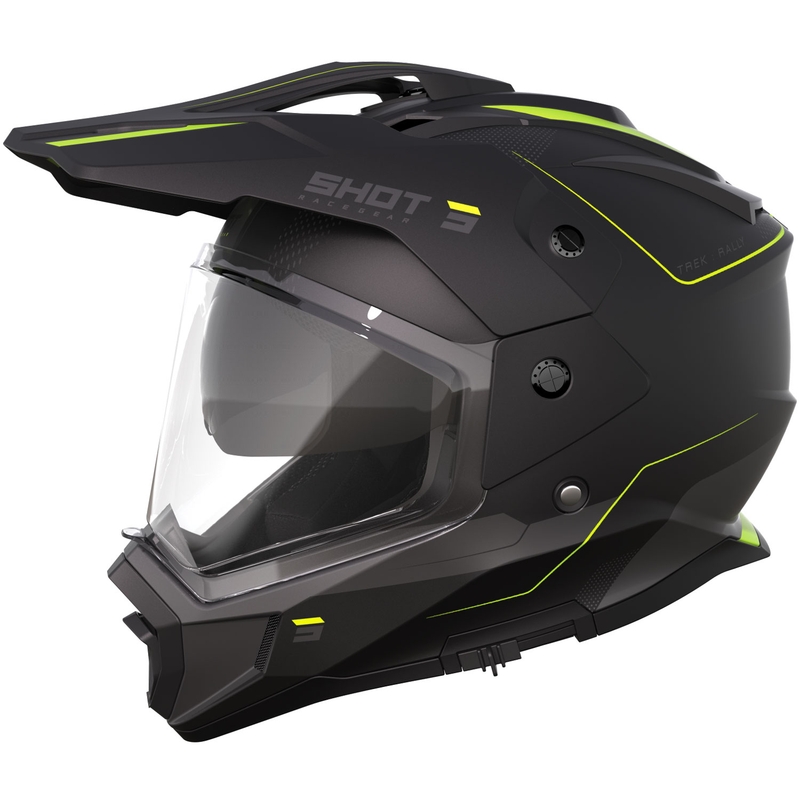 Enduro helma na motorku Shot Trek Max Vision Rally matná černo-fluo žlutá