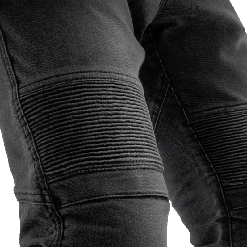 Jean moto allongé Rebelhorn Revolt Monolayer noir