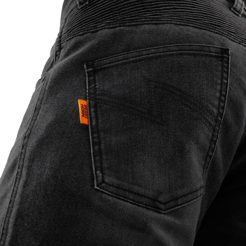 Jean moto allongé Rebelhorn Revolt Monolayer noir