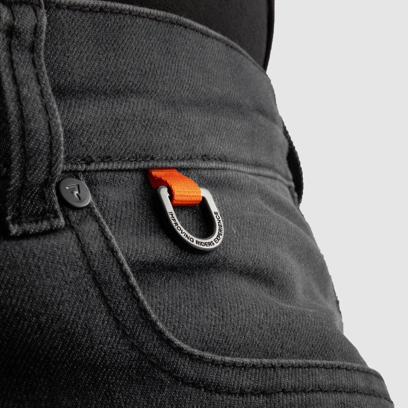 Jean moto allongé Rebelhorn Revolt Monolayer noir