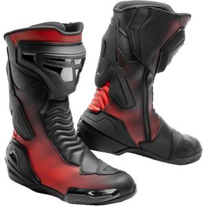 Bottes moto Rebelhorn GTR noir-rouge fluo