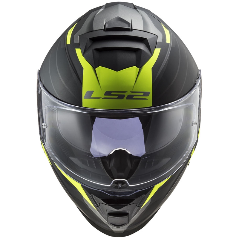 Casque moto intégral LS2 FF800 Storm II Nerve noir-jaune fluo
