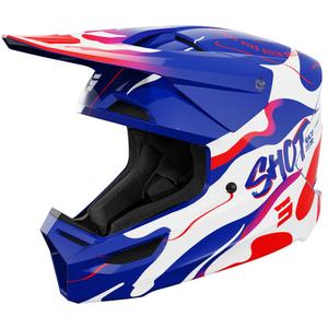Dětská motokrosová helma Shot Furious Beast lesklá modro-červená