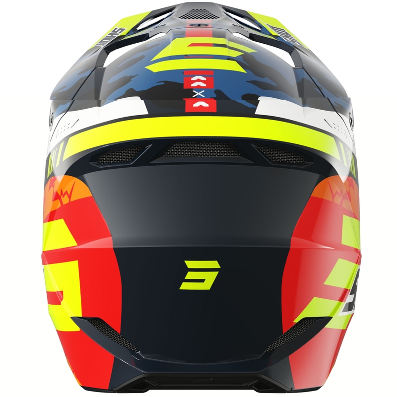 Motokrosová helma Shot Furious Flash lesklá modro-fluo žlutá