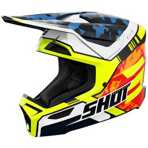 Dětská motokrosová helma Shot Furious Flash lesklá modro-fluo žlutá