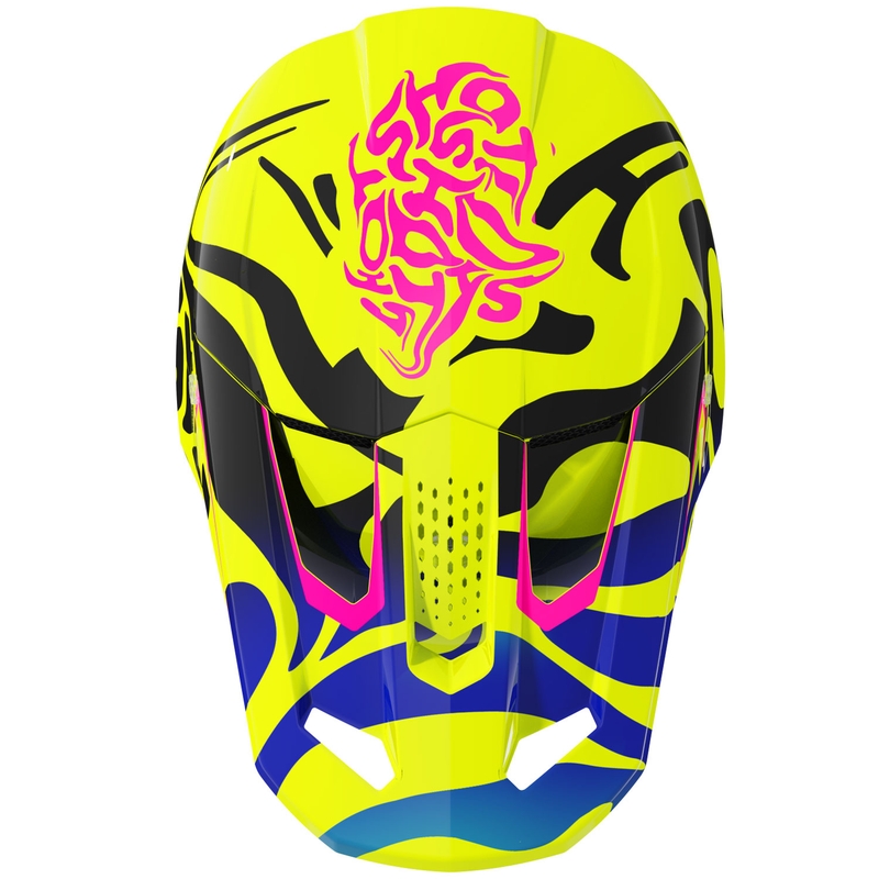 Dětská motokrosová helma Shot Speed Ghost lesklá fluo žlutá