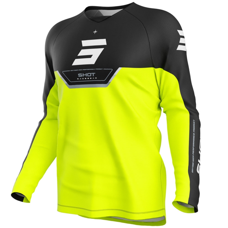 Maillot motocross enfant Shot Draw Daytona jaune fluo