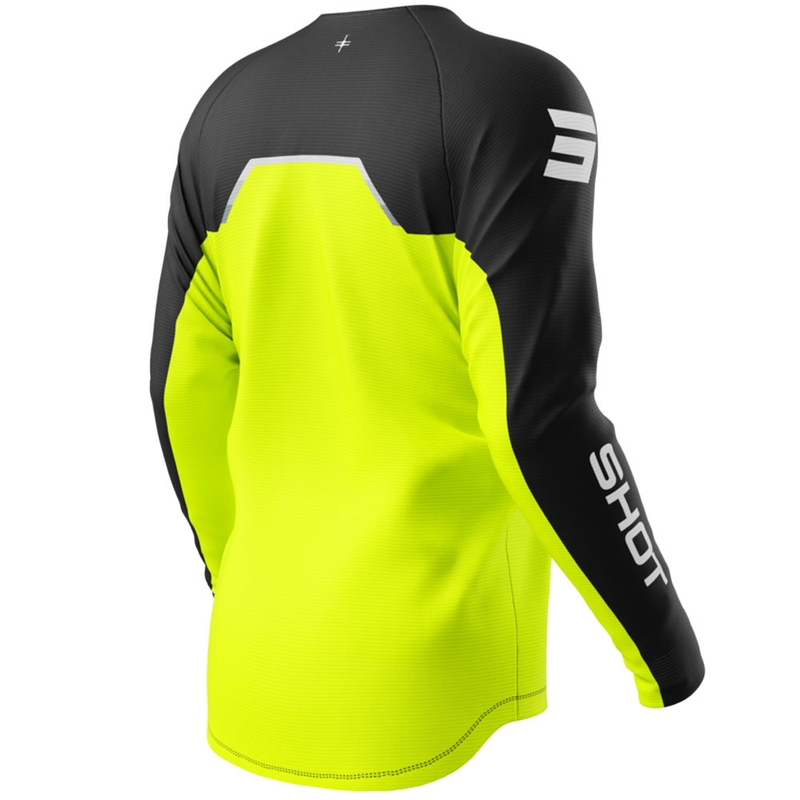 Maillot motocross enfant Shot Draw Daytona jaune fluo