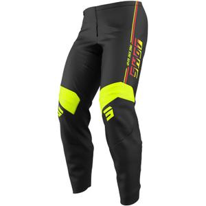 Pantalon de motocross Shot Draw Block pour enfant, jaune fluo