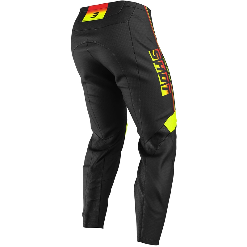 Pantalon de motocross Shot Draw Block pour enfant, jaune fluo
