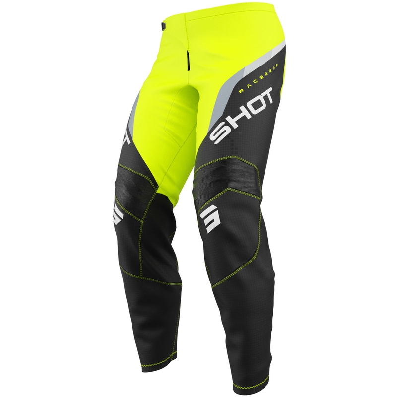 Pantalon de motocross Shot Draw Daytona pour enfant, jaune fluo