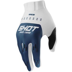 Gants de motocross Shot Race Evo pour enfants, bleu pétrole