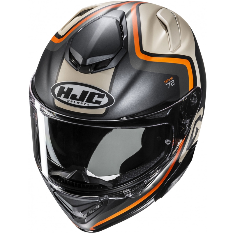 Casque moto intégral HJC RPHA 72 Ernem MC7SF noir-beige-orange