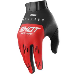 Gants de motocross Shot Race Evo pour enfants, rouges