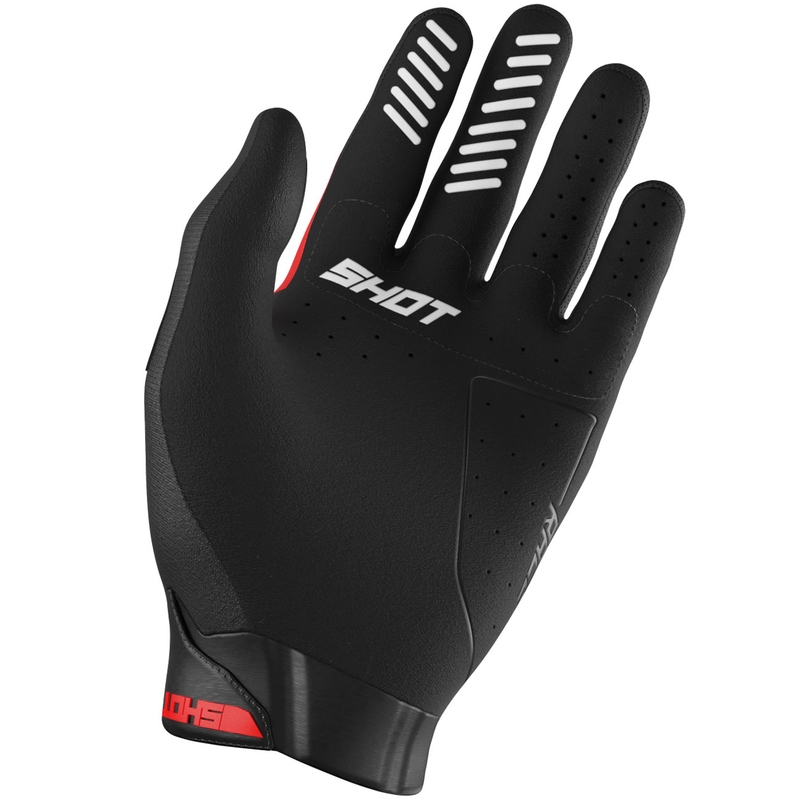 Gants de motocross Shot Race Evo pour enfants, rouges