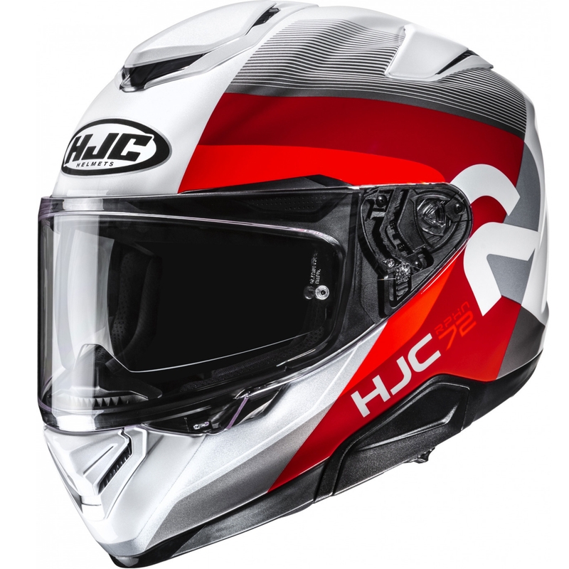 Casque moto intégral HJC RPHA 72 Phyta MC1 gris-blanc-rouge