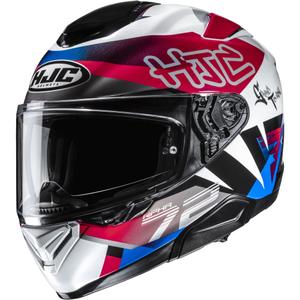 Casque moto intégral HJC RPHA 72 Goldy MC21 blanc-rouge-bleu