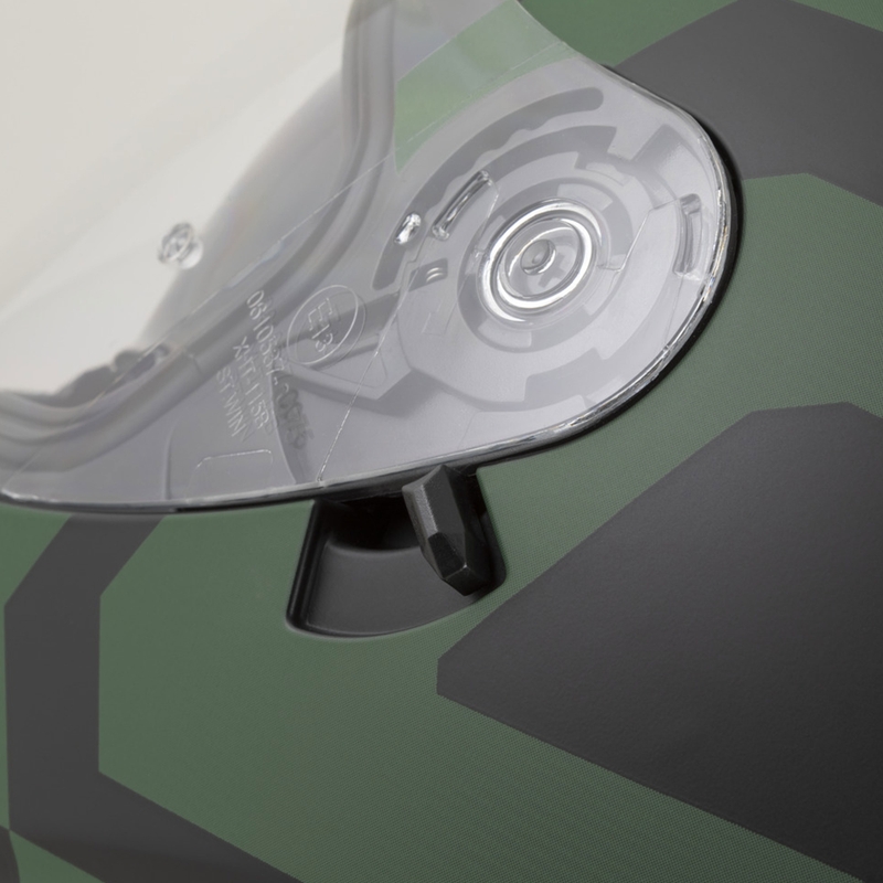 Casque moto intégral Cassida Orbit Grind noir mat-vert foncé