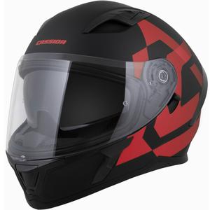 Casque moto intégral Cassida Orbit Grind noir mat-rouge