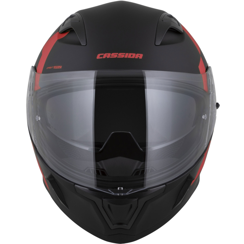 Casque moto intégral Cassida Orbit Grind noir mat-rouge