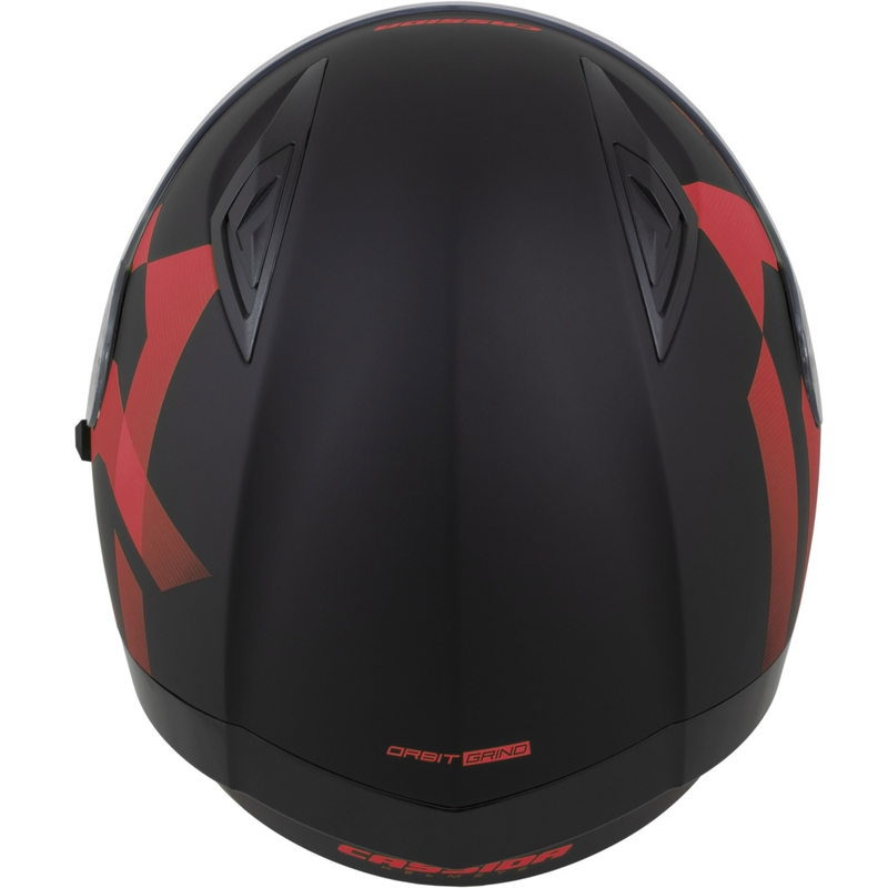Casque moto intégral Cassida Orbit Grind noir mat-rouge