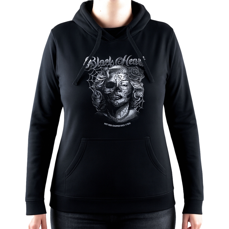 Sweat-shirt femme Black Heart Dirty Queen noir