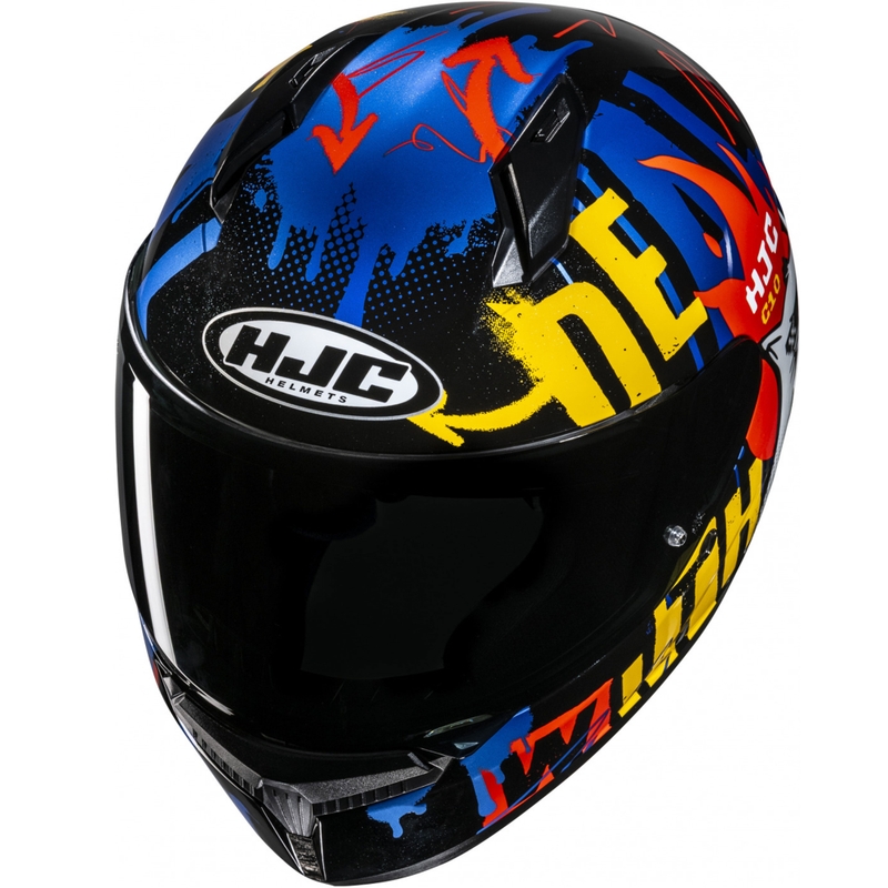 Casque moto intégral enfant HJC C10 Fop MC23 noir-bleu-rouge