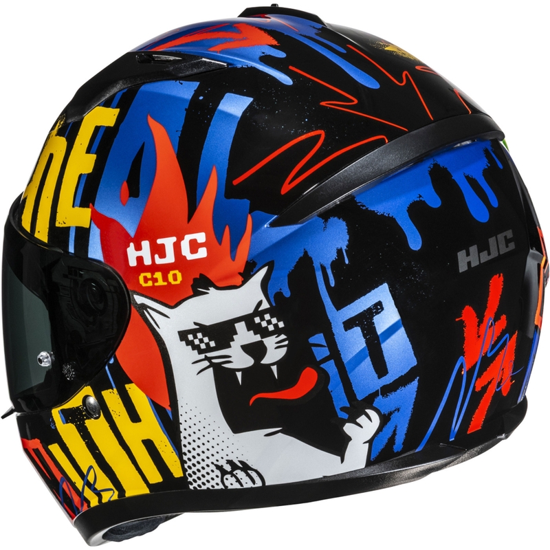 Casque moto intégral enfant HJC C10 Fop MC23 noir-bleu-rouge