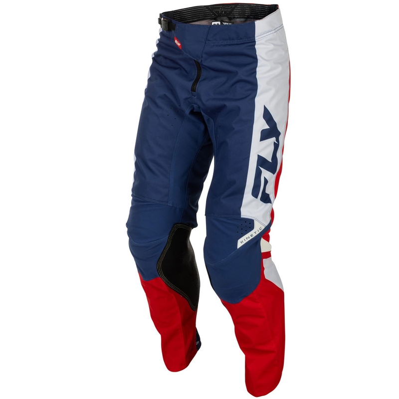 Pantalon de motocross FLY Racing - USA Kinetic rouge-blanc-bleu