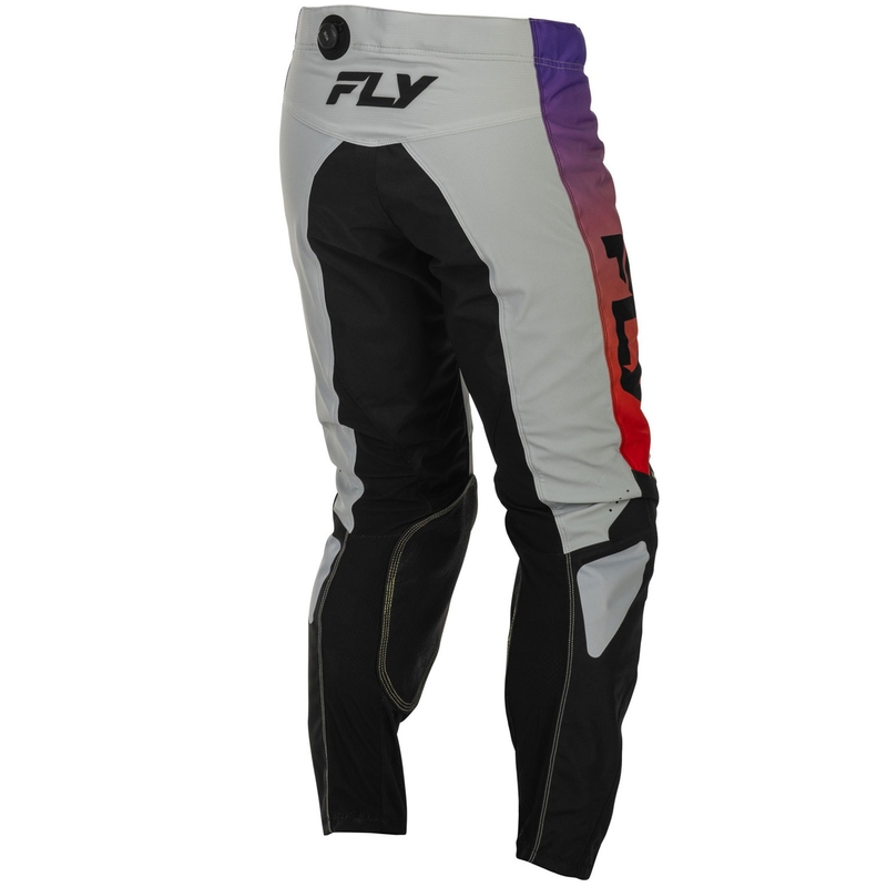 Pantalon de motocross FLY Racing - USA Kinetic gris-rouge-violet-noir