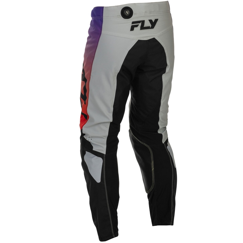 Pantalon de motocross FLY Racing - USA Kinetic gris-rouge-violet-noir