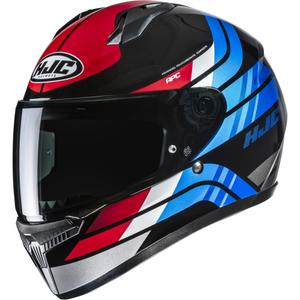 Casque moto intégral HJC C10 Hiper MC21 noir-bleu-rouge