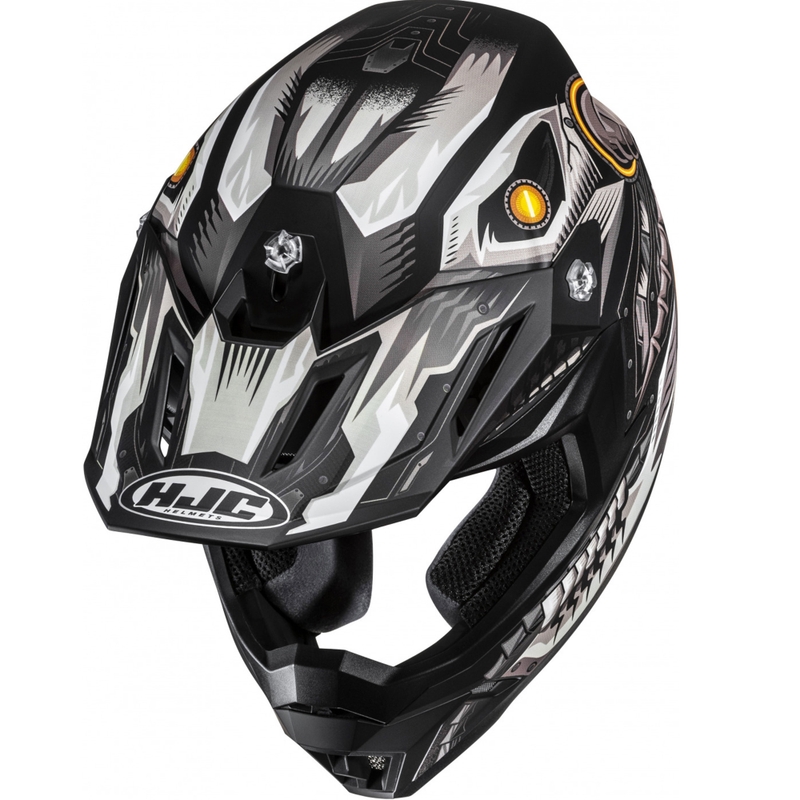 Casque de motocross HJC C50 Mecha Beast MC5SF noir-gris