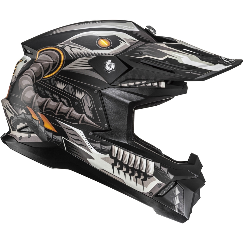 Casque de motocross HJC C50 Mecha Beast MC5SF noir-gris