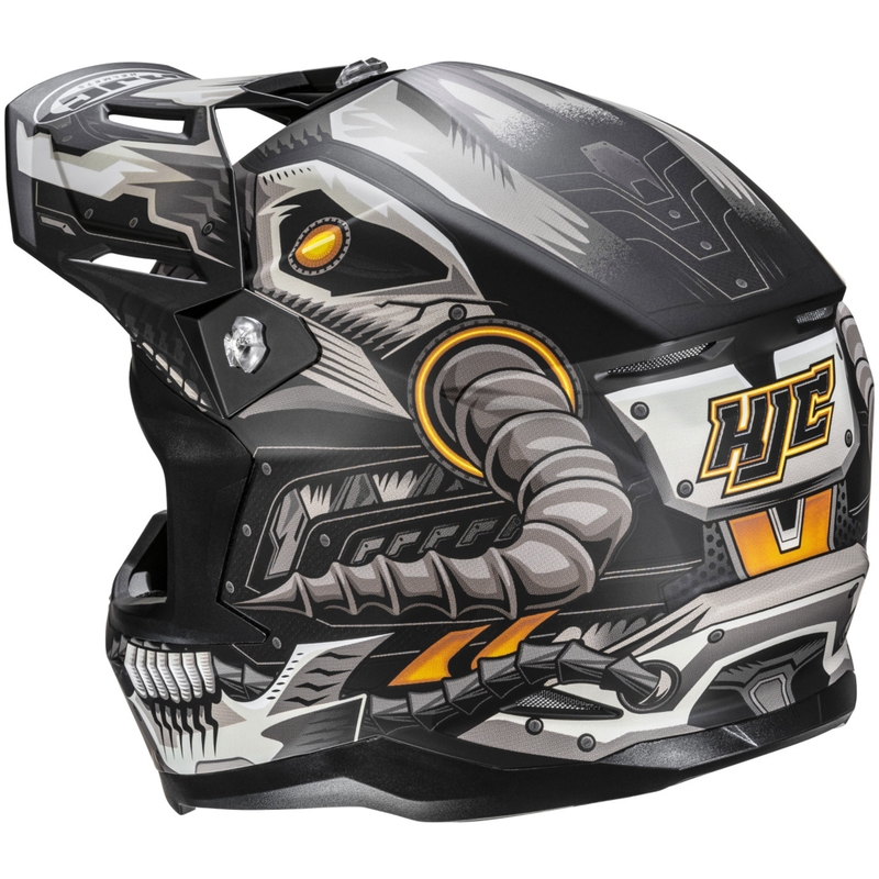 Casque de motocross HJC C50 Mecha Beast MC5SF noir-gris