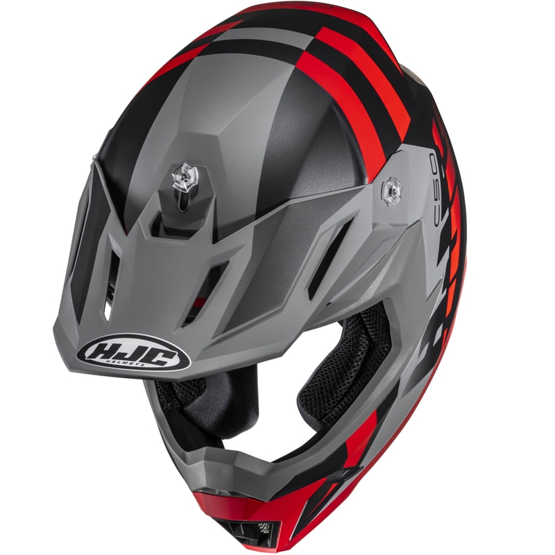 Casque de motocross HJC C50 Mirage MC1SF noir-gris-rouge